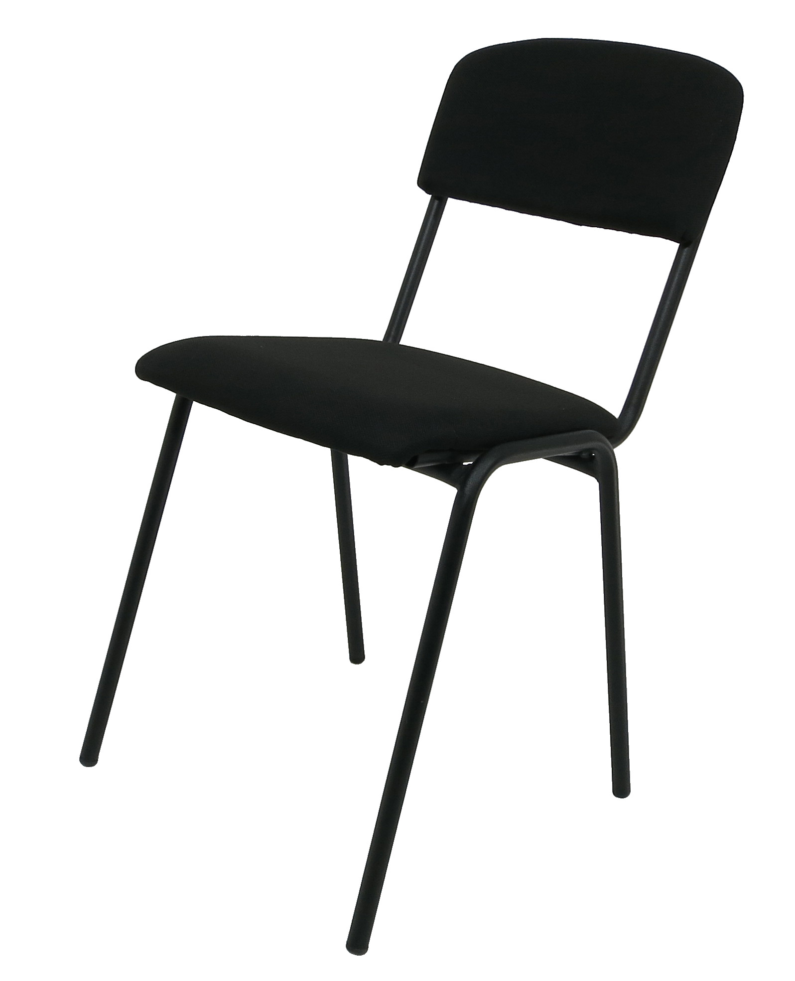 Стілець офісний КЛАССІК black СМФ ПРЕСТИЖ металевий обитий шкірзамінником 450 мм